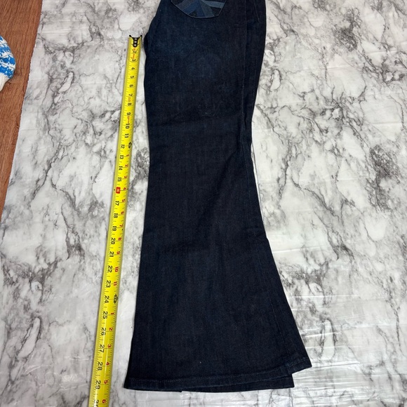 American Eagle vintage Y2K real flare dark Wash denim jeans size 6 - Picture 7 of 7